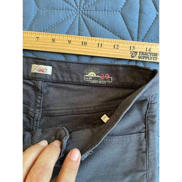 Faherty Women’s Stretch Terry 5 Pocket Straight Pant 29 Washed Black - Picture 12 of 16